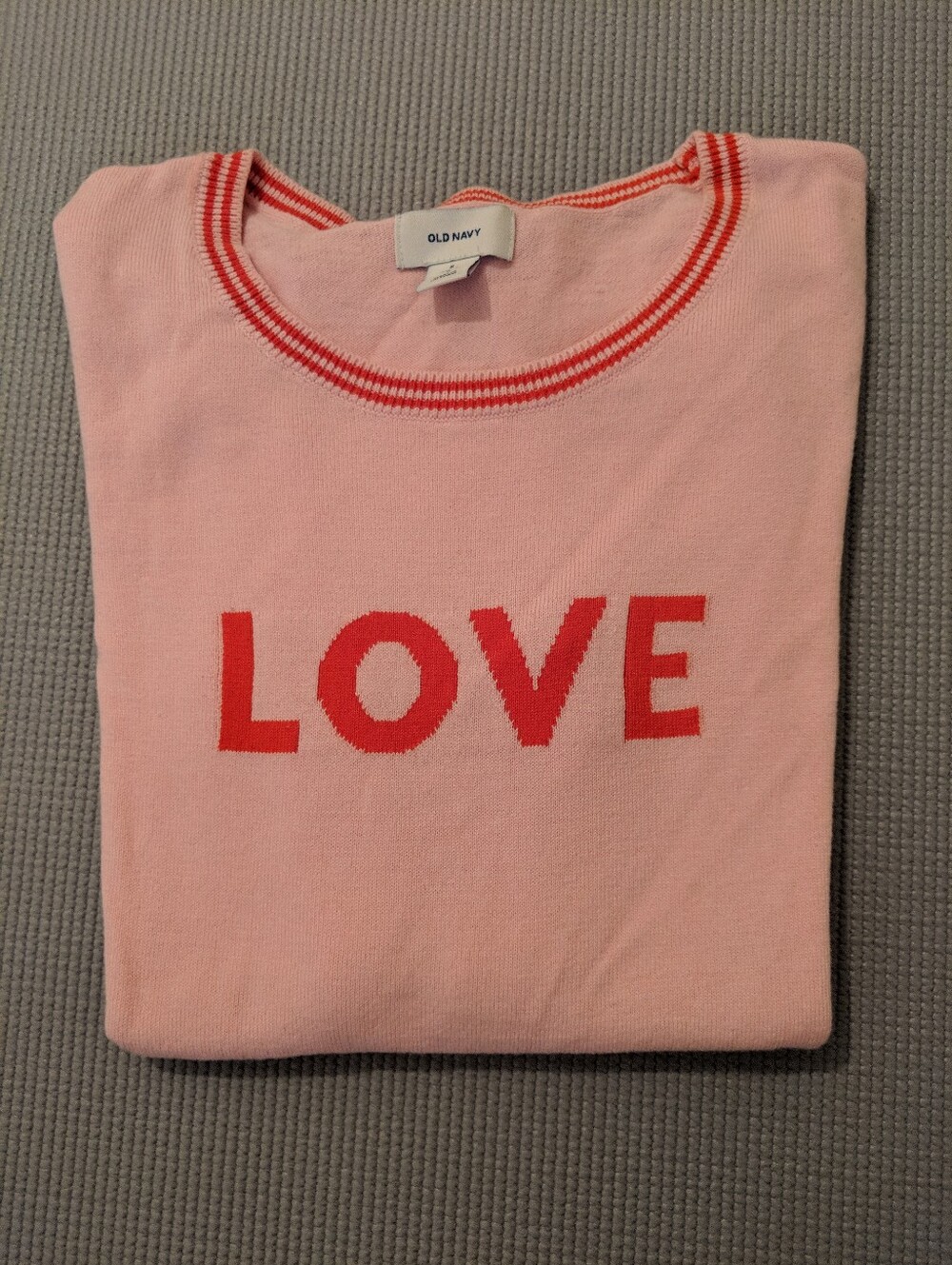 Old Navy Pink Long Sleeve 'Love' Tee